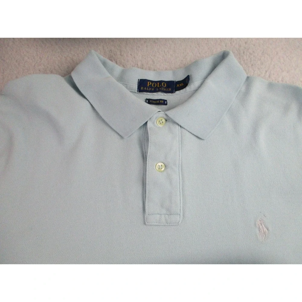 Polo Ralph Lauren Polo Shirt Mens 2XL Blue Classic Fit‎ Short Sleeve Embroidered